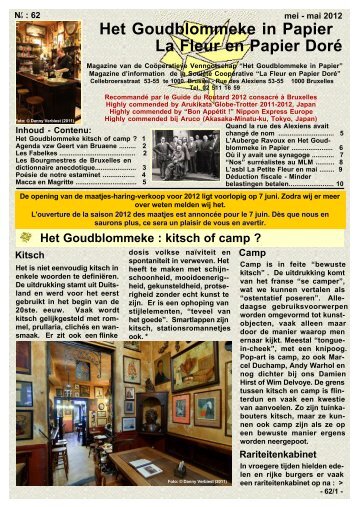 Nr. 62.Org - Het goudblommeke in papier