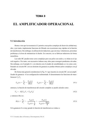 EL AMPLIFICADOR OPERACIONAL