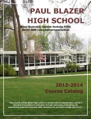 2013 - 2014 Course Catalog - Ashland Independent Schools