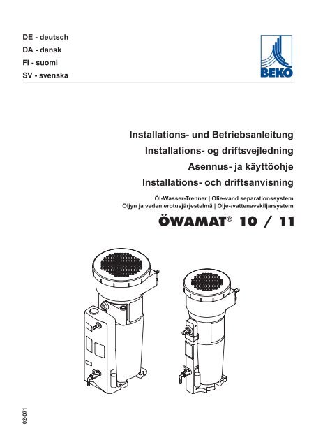 Ã¶wamatÂ® 10 / 11 - BEKO TECHNOLOGIES GmbH