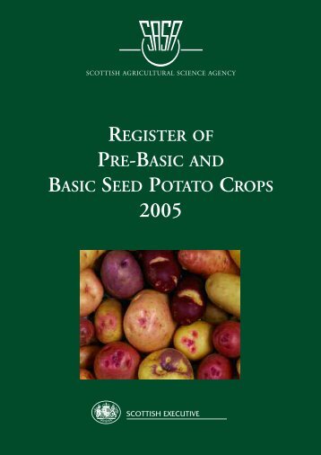 Seed Potato Register 2005 - SASA