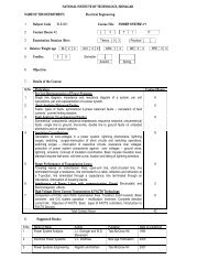 Syllabus (6th Semester) - NIT Srinagar