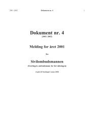 Ãrsmelding 2001 - Sivilombudsmannen