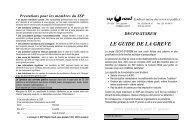 LE GUIDE DE LA GREVE - SSP - Vaud / Syndicat des services publics