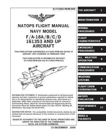 natops flight manual navy model f/a-18a/b/c/d 161353 and up aircraft