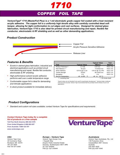 1700 series - TDS.pdf - Venture Tape