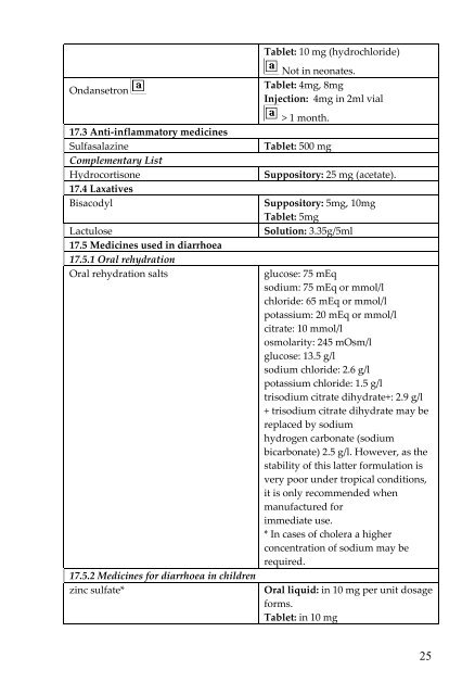 national list of essential medicines sri lanka - World Health ...