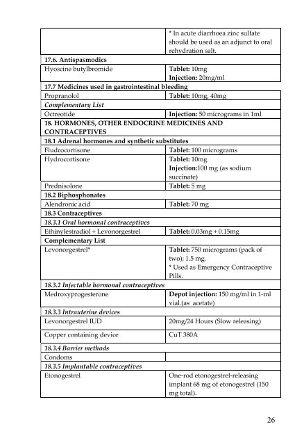 national list of essential medicines sri lanka - World Health ...