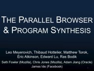 THE PARALLEL BROWSER & PROGRAM SYNTHESIS - Par Lab