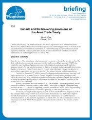Canada and the brokering provisions of the Arms Trade Treaty