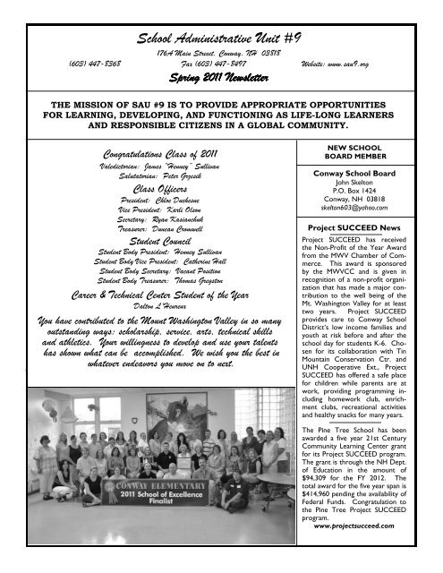 Spring 2011 Newsletter.pub - SAU #9