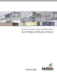 E-Series Sliding and Folding - Hettich