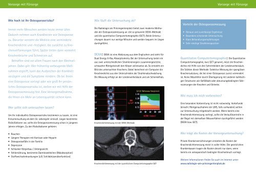 Osteoporoseuntersuchung - Radiologie am Prinzregentenplatz