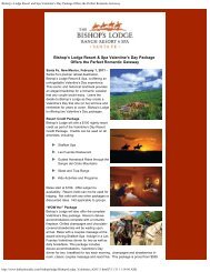 Valentine's Day Package Offers the Perfect ... - Bishop's Lodge