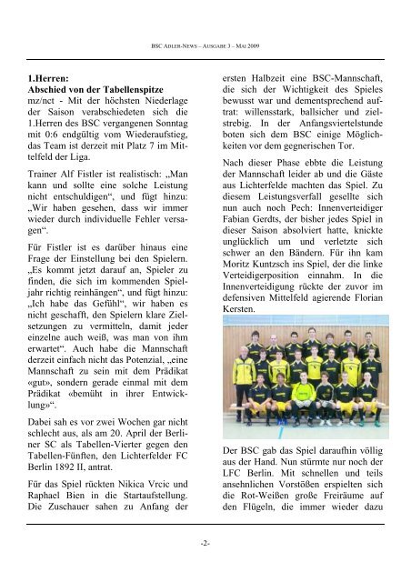 Newsletter 03-1-Mai-2009 - Berliner SC