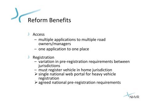 Perth NHVL Forum 13th April - National Transport Commission