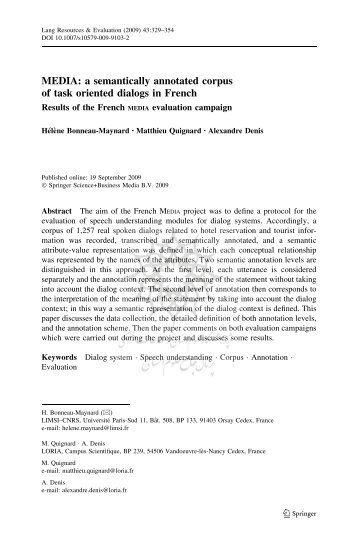 MEDIA: a semantically annotated corpus of task oriented dialogs in ...