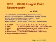SIFS.... SOAR Integral Field Spectrograph - LaboratÃ³rio Nacional de ...