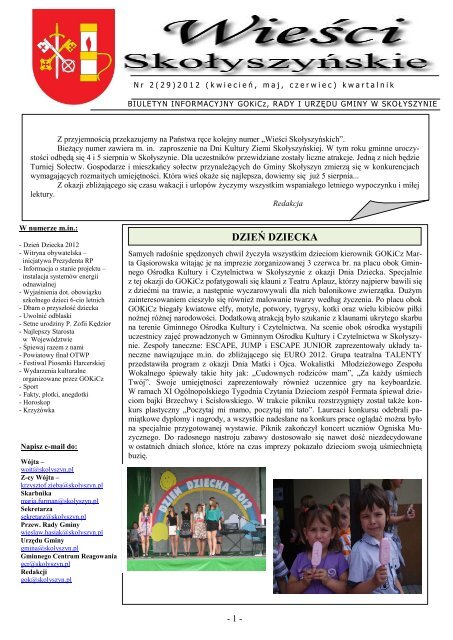 Nr 2/2012 - Biuletyn Informacji Publicznej, Urząd Gminy Skołyszyn