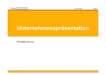Unternehmenspräsentation deutsch 1,5 MB ... - OpenStorage AG