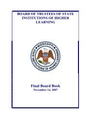 Mississippi Board of Trustees of State Institutions of Higher Learning