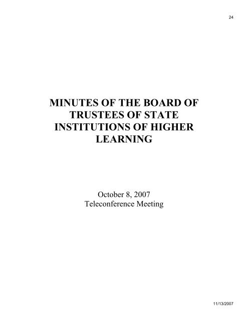 Mississippi Board of Trustees of State Institutions of Higher Learning