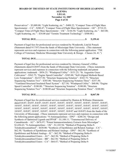 Mississippi Board of Trustees of State Institutions of Higher Learning