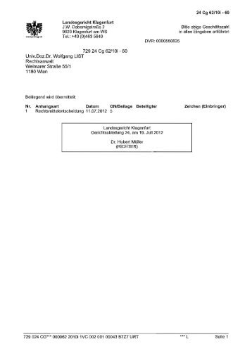 Urteil Oberlandesgericht Graz (PDF Datei) - BÃ¼rgerforum Wasser ...