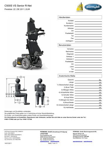 C500S VS Senior R-Net - Permobil