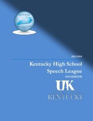 2013-2014/1.0 - Kentucky High School Speech League