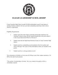 elijah leadership scholarship - Crespi Carmelite High School