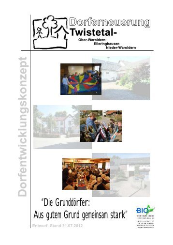 Deckblatt Twiste - Dorferneuerung Gründdörfer Twistetal