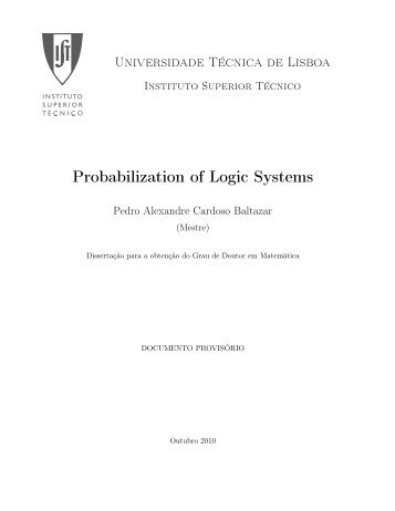 Probabilization of Logic Systems - SQIG - Universidade Técnica de ...