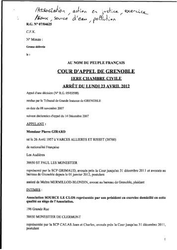 CA Grenoble, 23 avril 2012, n° 07/04625