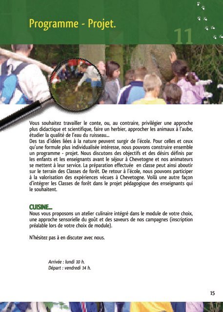 Les classes de forÃªt - Domaine Provincial de Chevetogne