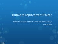 BruinCard Replacement Project - CSG Common Systems Group
