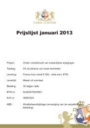 prijslijst januari 2013 - Carel Lurvink