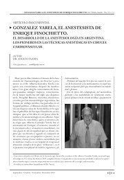 gonzalez varela, el anestesista de enrique finochietto. - caccv.org.ar