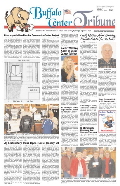 BC--Page 01--front.qxd - Buffalo Center Tribune