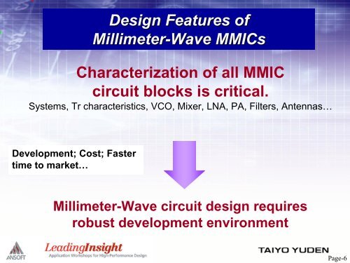 Enabling 60GHz MMIC Design