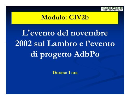 CORSO DI FORMAZIONE - Regione Lombardia