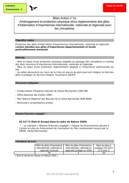 Bilan PIAC HN 2010-2011 - DREAL Haute-Normandie