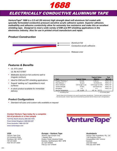 1688 - TDS.pdf - Venture Tape