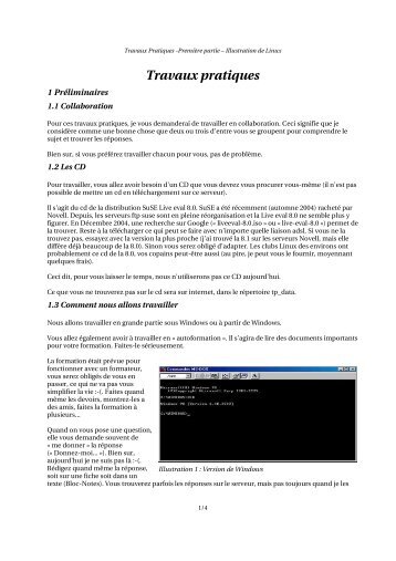 Travaux pratiques - Linux-France