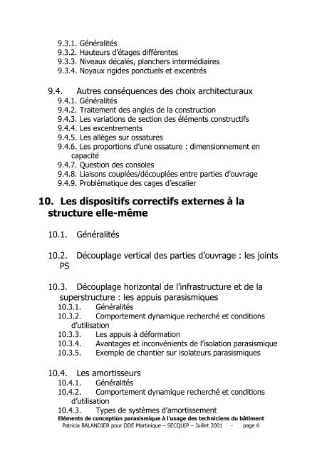 conception parasismique des batiments (structures) - Le Plan SÃ©isme