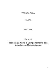 I Tecnologia Naval e Comportamento dos Materiais no Meio Ambiente