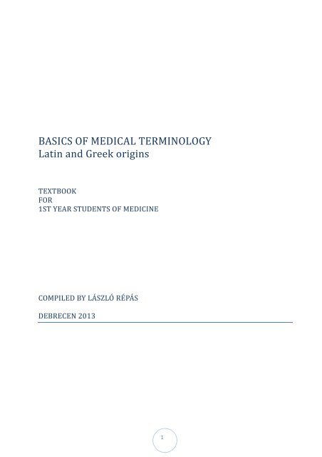 Basics Of Medical Terminology Latin And Greek Origins