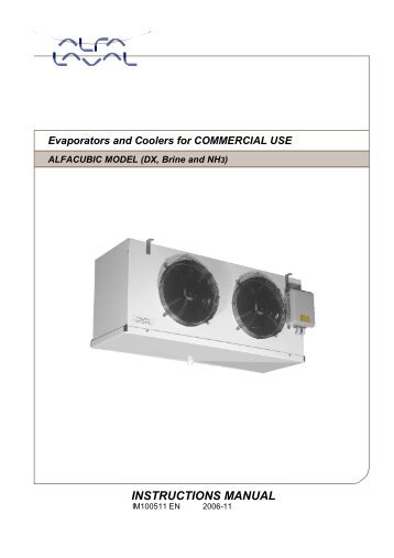 Evaporators and Coolers for COMMERCIAL USE - Alfa Laval - ABC