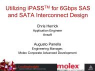 Utilizing iPass for 6Gbs SAS and SATA Interconnect Design