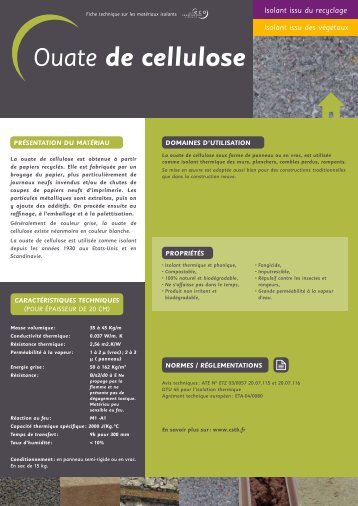 ouate de cellulose - crma limousin